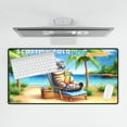 thumbnail image 4 of Scottish Fold Hello Summer Beach Theme with Sunglasses and Tropical Cocktail Desk Mat Full Keyboard Mouse Pad Cat Lover Kitten Owner Gifts Large Mousepad - 00009, 4 of 5