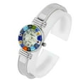 thumbnail image 3 of GlassOfVenice Murano Glass Millefiori Bangle Watch Multicolor - Silver, 3 of 9