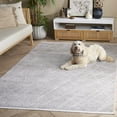 thumbnail image 3 of SAFAVIEH Mila Deforrest Distressed Polyester Area Rug, Gray/Ivory, 5'3" x 7'6", 3 of 8