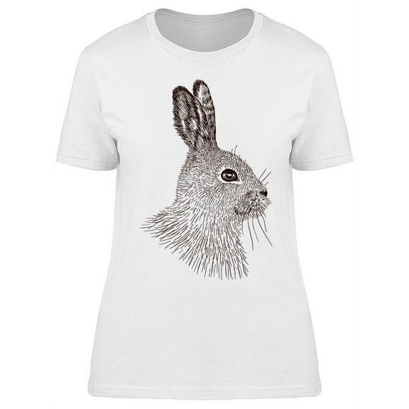 Sketch Rabbit Hand Drawn T-Shirt Women -Image by Shutterstock, Female x-Large