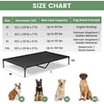 thumbnail image 4 of Elevated Dog Bed for Outdoor, Large Raised Dog Cot with Washable Mesh, Cooling Pet Cot Chew Proof for Outside Camping, 42"x30" Grey, 4 of 7