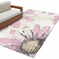 thumbnail image 2 of 3'x5' Area Rugs, Pink Spring Floral Indoor Outdoor Area Rug for Living Room Bedroom, Summer Flowers Botanical Retro Washable Bathroom Rugs Kitchen Floor Carpet Mats Home Decor Aesthetic, 2 of 8