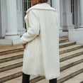 thumbnail image 6 of XFLWAM Winter Coat For Women Faux Fur Fuzzy Fleece Lapel Long Cardigan Faux Fur Warm Winter Outwear Jackets White XL, 6 of 7