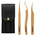 thumbnail image 1 of POCMKO High Precision Lash Tweezers Set, 3 PCS Eyelash Extension Tweezers for Classic Individual and Volume Lash Extensions, Complete with Storage Case, 1 of 6