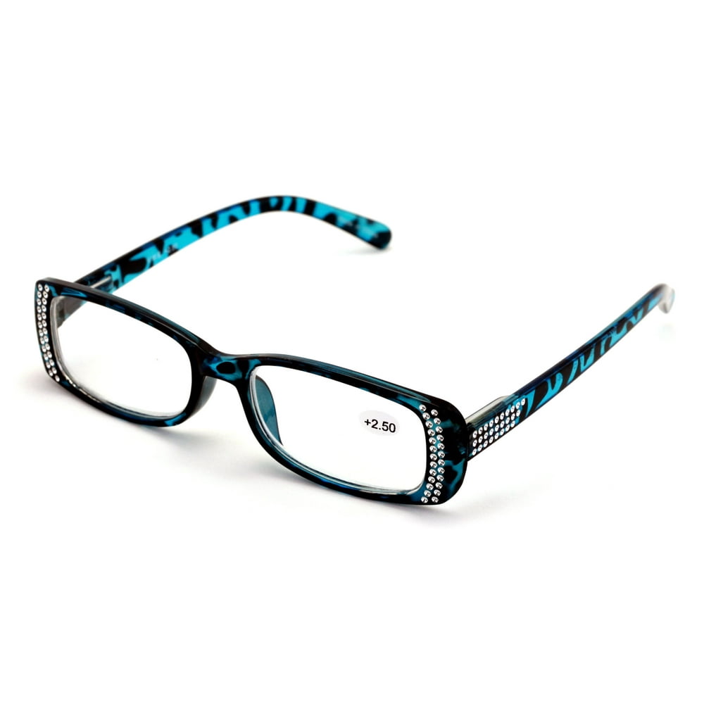 Women Rectangular Rhinestones Reading Glasses Female Fashion Leopard