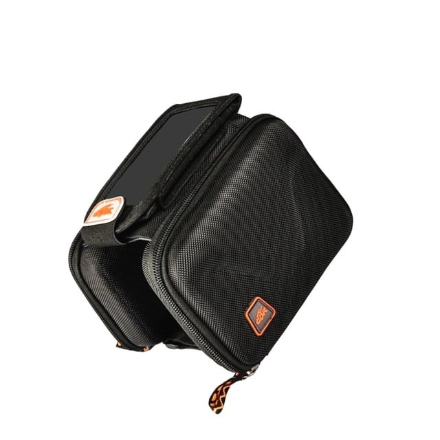 Soidarity Bolsa de teléfono con pantalla táctil para bicicletas, bolsas de travesaño portátiles a prueba de golpes, organizador de Ciclismo Negro