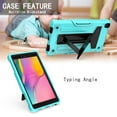 thumbnail image 2 of Galaxy Tab A 8.0" 2019 Case T290 T295, Allytech Heavy Duty Protection Multi Angle Viewing Stand Shockproof Kids Friendly Rugged Back Cover Case for Samsung Galaxy Tab A 8.0 2019, Aqua/Black, 2 of 4