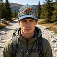 thumbnail image 3 of 3D Ocean Creatures Embroidery Cap, Adjustable Cotton Baseball Cap, Raised Embroidered Sea Animal Hat for Beach Travel(Turtle), 3 of 3