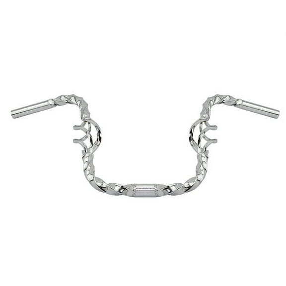 Cage Twisted Handlebar 13" 25.4mm Chrome. Bike handlebar, bicycle handlebar, bike accessory, bicycle accessory.