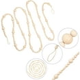 thumbnail image 3 of Guirlande de Perles en Bois 2,2 m Perle de Ferme Rustique Décoration Suspendue Murale Guirlande d'Arbre de Noël de Vacance Naturel Rural Perles de Prière Murales Décoratives (Beige), 3 of 5