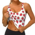 thumbnail image 4 of Naloa Cartoon Strawberry Sports Bras for Women, High Support Bra with Removable Pads, Comfortable - Medium, 4 of 9