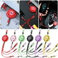 thumbnail image 2 of Câble de Charge Rapide 3en1 USB Type C iPhone Android Chargeur Accessoires Auto pour Rdesign T6 AWD C30 C70 S40 S60 S70 S80 S90 Volvo -Vert, 2 of 6