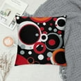 thumbnail image 2 of Nawypu  Red and Black Throw Pillow Covers Decor Decorative Throw Pillow Cover Abstract Modern Geometric Square Cushion Cases for Sofa Bed Couch, 2 of 5