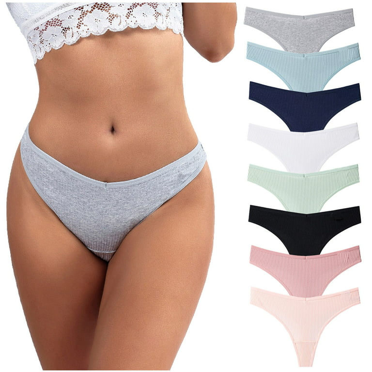CYMMPU Breathable Sexy Cotton G-String Thongs Ladies Underwear Comfort  Strechy Lingerie Low Waist Hipster Knickers for Women 