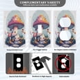 thumbnail image 5 of Switch Panel Switch Decoration 2.76x4.53x0.28 Inches Unused Outlet Cover Switch Plate Wall Plates Living Room Kitchen Bedroom Study Switches Cartoon Mushroom Man, 5 of 8