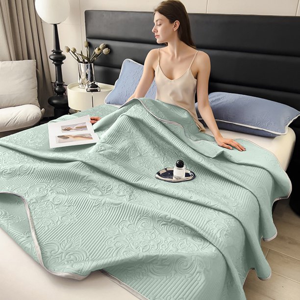 Manta Refrescante de Verano Prémium | Edredón Ligero de Poliéster de 180 X 200 Cm | Regula La Temperatura para Personas Calurosas | Disponible En 7 Colores | Ideal para Dormitorios y El Hogar