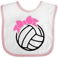 thumbnail image 3 of Inktastic Volleyball with Pink Bow Boys or Girls Baby Bib, 3 of 4