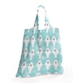 thumbnail image 2 of Sea Animals Shopping Tote Bag, Seals with Faces Smiling Cheerful Theme, Sturdy Fabric Foldable Lightweight Market Bag for Daily Use, Turquoise Pale Blue, by Ambesonne, 2 of 4