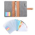 thumbnail image 1 of CSChome Carnet de Notes Ensemble Classeur avec Notes Collantes : Poches Transparentes, Cuir Synthétique, Étui Souple, Prise de Notes, Carnet de Notes Portable A6, 1 of 7