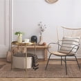 thumbnail image 7 of Small Round Side End Table 45x45x52cm Modern Metal Nightstand with Fabric Basket Nordic Bedside Tables for Living Room Dining Bedroom Gold, 7 of 7