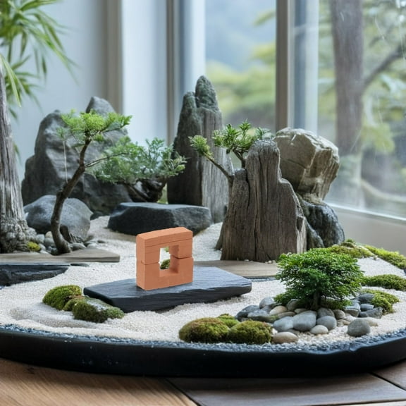 RENACLIPY Miniature Garden Blocks Orange Clay 20 Pieces for Dollhouse Accessories Handcraft DIY Supplies