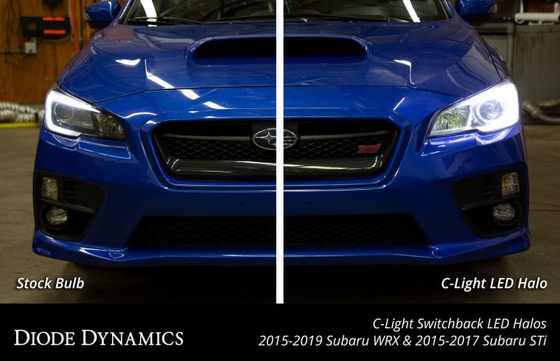 KSPEED LED DRL Bumper Driving Fog Lights Lamps Bezel For Subaru WRX STI 2015-2017