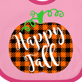 thumbnail image 4 of Inktastic Happy Fall Plaid Pumpkin Boys or Girls Baby Bib, 4 of 4