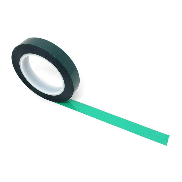APT, (0.75'' X 72 Yds, Green), 2 Mil Polyester High Temperature Tape with Silicone Adhesive, 3.5 mil Thickness For Powder Coating, E-Coating, Anodizing, high temp masking and Photo Splicing