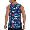 thumbnail image 3 of Fotbe Colorful Excavator Pattern Men's Quick Dry Workout Tank Top Gym Muscle Tee Fitness Bodybuilding Sleeveless T Shirt Breathable Workout Shirt-, 3 of 9