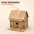 thumbnail image 4 of Wooden Bird House & Outdoor Courtyard Bird Feeder, Graffiti Wooden Bird Nest Box, Parrot Breeding Shelter for Wild Birds Garden Backyard Decoration, 4 of 11