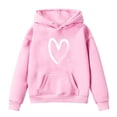 thumbnail image 4 of Povozer Girls Crewneck Sweatshirt Soft Midweight Pullover for Girls(Pink,11-12 Years), 4 of 4
