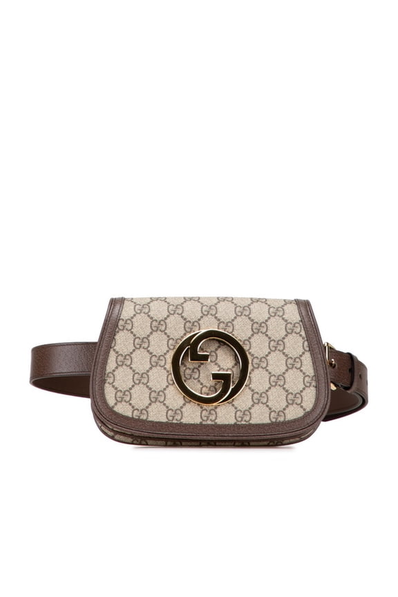 Pre-Owned Gucci GG Supreme Blondie Body Bag, Belt Waist Bag 703807, Brown and Beige... (Good)