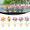 Rainbow Flower, variant on Spring Wobbly Flower Car Dashboard Ornament, Shaking Head Flower Car Accessory for Car Interior and Home Office Desk