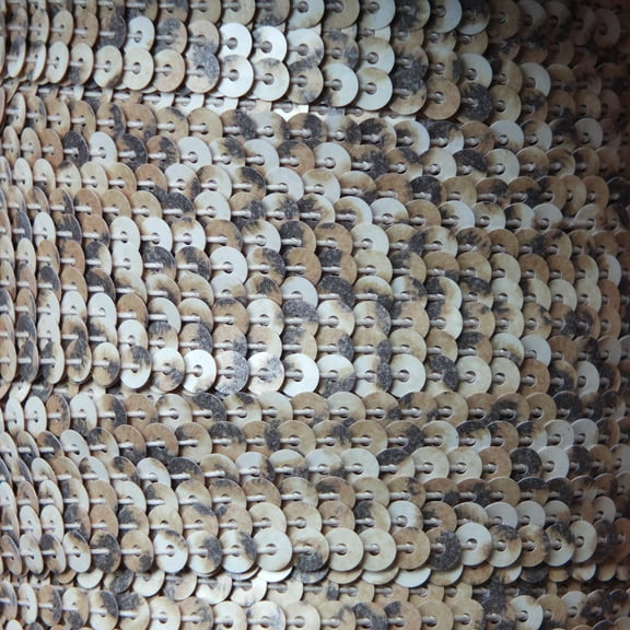 Dark Brown Sequin Trim 4mm Center Stitched Leopard Print Opaque Made in USA