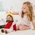 thumbnail image 6 of Blessing And Glory Jesus Plush Doll - Prayer-Themed Religious Toy For Church, Sunday School, Christmas, Easter, Home Decor, And Inspirational Gifts Easter, Mother's Day Gifts-Brown & Red, 6 of 6