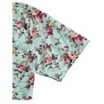 thumbnail image 6 of Unique Bargains Men's Summer Button Floral Cotton Short Sleeve Hawaiian Shirt 36 Mint, 6 of 8