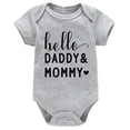 thumbnail image 3 of Bigetiay Boys Girls Short Sleeve Letter Prints Romper Bodysuits Clothes, Size 0-3 Months, 3 of 3