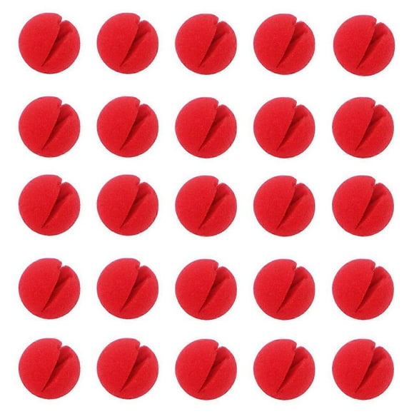 30PCS 2X2Inch Cosplay Noses Red Clown Nose for Party Costume Supplies Christamas