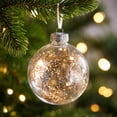 thumbnail image 5 of 9 Pcs Hand‑Painted Christmas Tree Ornaments, 3.14 Inch Plastic Hanging Baubles, Champagne Xmas Balls for Holiday Home Party Decor, 5 of 5