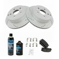 thumbnail image 2 of TRQ Rear Brake Performance Rotor & Metallic Pad Pair w/Fluids for Chevy Equinox BKA21447 Fits select: 2010-2017 CHEVROLET EQUINOX, 2010-2017 GMC TERRAIN, 2 of 6