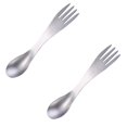 thumbnail image 1 of Oleegame 2PC Stainless Steel Cutlery Set Multifunctional Spoon Creative Stainless Steel Spoon Fork Dual Purpose Spoon Fork, 1 of 4
