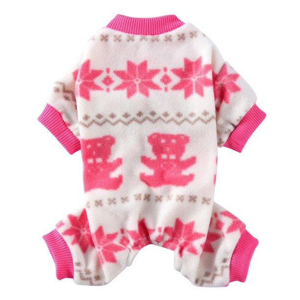 Pijamas de invierno para perro, ropa cálida con estampado, abrigo para perros pequeños, cachorro, gato, Chihuahua, Pomerania