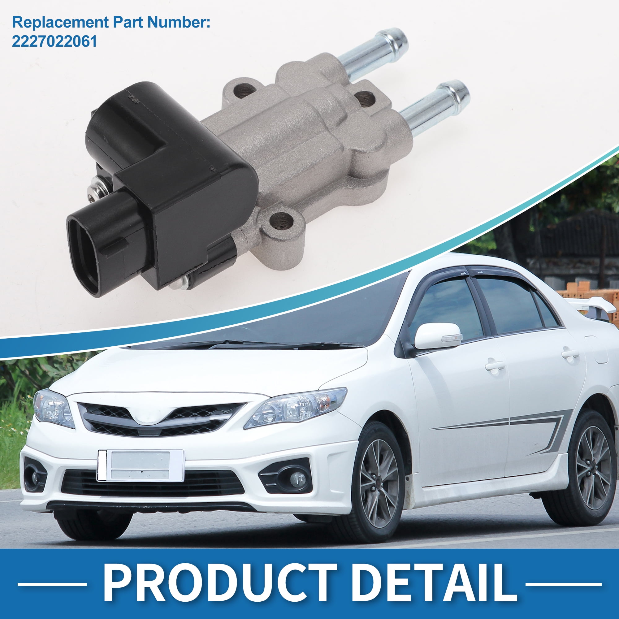 Unique Bargains Car Idle Air Control Valve for Toyota Corolla 2003-2006, for Toyota Matrix 2003-2006 Replace No.2227022061 IACV Idle Motor Idle Air Control Valve