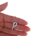 thumbnail image 2 of Cursive Initial P Pendant Necklace Silver Jewelry for Womens Mother Gifts, 2 of 3