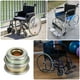 thumbnail image 4 of ColoMX 4 Piezas Rodamientos de Ruedas para Andador Rodamientos para Ruedas para Sillas de Ruedas Ruedas para Andador Reemplazo Universal para Silla de Ruedas Rodamientos de Horquilla Delantera Dorado, 4 of 7