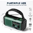 thumbnail image 6 of 10000mAh Crank Radio, Emergency Radio, Solar Radio, NOAA/AM/FM Weather Radio, USB Type-C Charging, Dynamo Radio, Polymer Battery, Torch & LED Reading Light, SOS Alarm, Compass for Camping, 6 of 7
