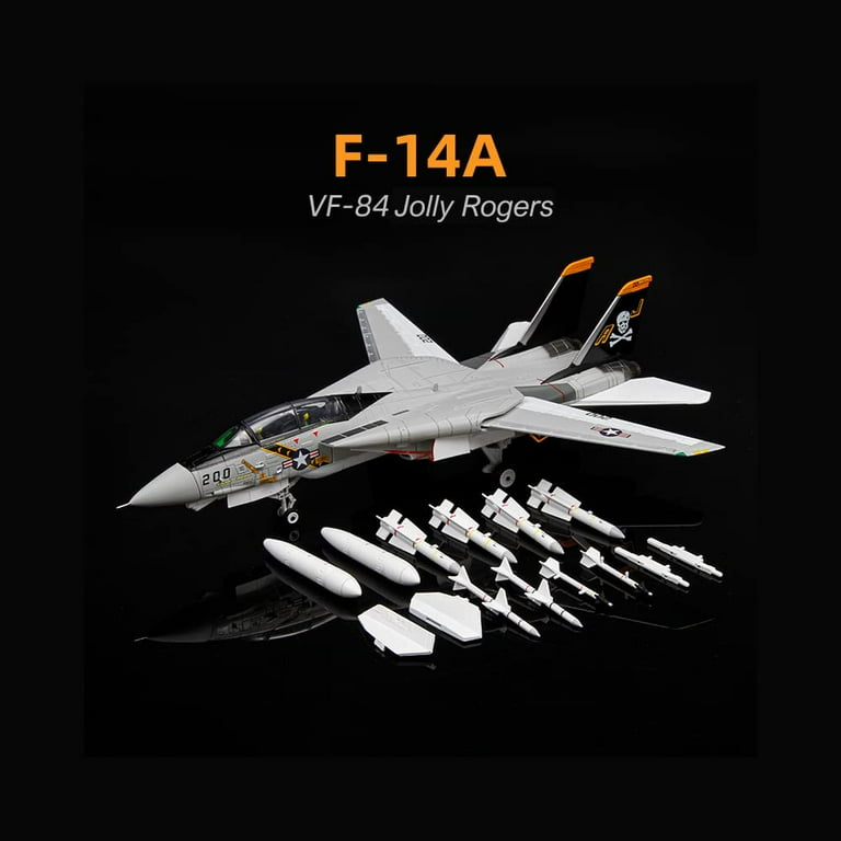 NUOTIE US Navy F-14 Tomcat 1/72 Alloy Model VF-84 Jolly Rogers Fighter  Diecast Aircraft Military Display