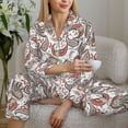thumbnail image 6 of Kdxio Paisley Floral Women's Pajama Sets Long Sleeve Button Down Sleepwear Nightwear Soft Pjs Lounge Sets-Large, 6 of 7