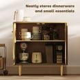 thumbnail image 4 of HOMCOM 30" Modern Sideboard, Buffet Cabinet with Adjustable Shelf, Oak, 4 of 10
