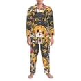 thumbnail image 3 of Fotbe Cute Cat Cartoon Pattern Long Sleeve Pajama Set for Men,Sleepwear Set,2-piece Loungewear Set,Soft PJs Comfy Nightwear with Pockets-XX-Large, 3 of 7